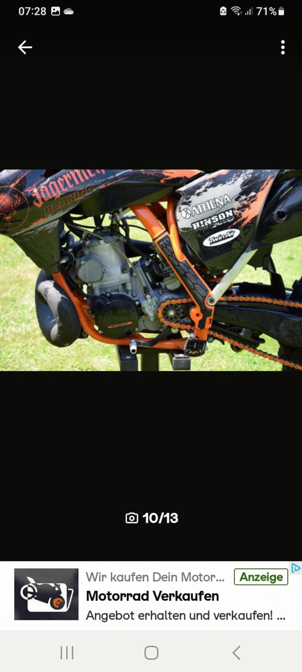Motorrad verkaufen KTM 250 SX Ankauf